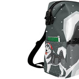 Colourlife Alaskan Malamute With Snow Stylish Casual Shoulder Backpacks Laptop School Bags Travel