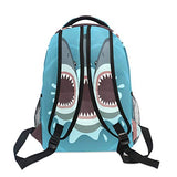 ALAZA Sea Ocean Shark Fish Backpack Daypack College School Travel Shoulder Bag