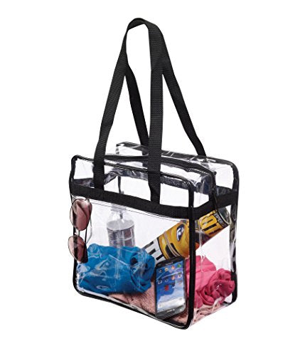 Nfl & Pga Compliant Clear Stadium Security Zippered Shoulder Bag Travel & Gym Tote By Bags For Less