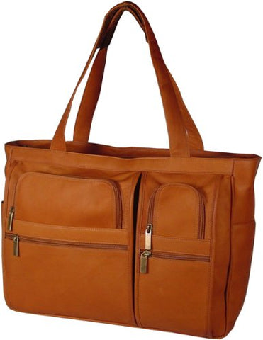 David King & Co. Women'S Multi Pocket Briefcase Plus, Tan, One Size