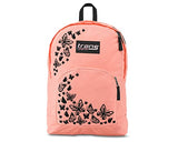 Trans By Jansport Over 17.5" Backpack - Butterfly Print - Coral/Black - Laptop Sleeve