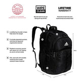 adidas Prime 6 Backpack, Black/White, One Size