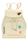 Scarleton Patched Drawstring Backpack H202808 - Ivory