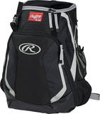 Rawlings R500 Series Baseball/Softball Backpack, Black