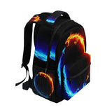 ALAZA Blue Red Fiery Dragon Backpack Daypack College School Travel Shoulder Bag