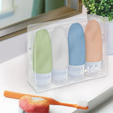 4 Leak Proof Travel Bottles - 3 oz Travel Containers for Travel Size Toiletries with TSA Quart Bag
