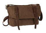 Rothco Vint Canvas Explorer Shoulder Bag, Leather, Brown