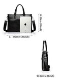 Saierlong New Mens Black Genuine Leather Briefcase Shoulder Laptop Business Bag
