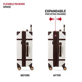 SwissGear 7739 Trunk, Hardside Spinner Luggage (White, Checked-Large 26 Inch)