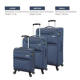 Regent Square Travel - Luggage Set With Spinner Goodyear Wheels - Built-In TSA Lock - Set of 3 Pieces - Soft Case - Night Blue
