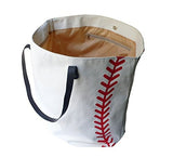 X.Sem Foldable Baseball Softball Tote Bag Canvas Oversized Beach Totes Durable Trave Handbag 22''