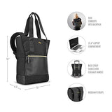 Solo New York Women's Ladies Tote Backpack, Black/Gold