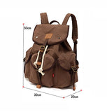 AUGUR Vintage Canvas School Laptop Backpack for Student,Hiking Daypacks (Coffee)