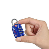 Forge TSA travel luggage Locks 4 Pack Open Alert Indicator,Zinc Alloy Body, Easy Read Dials, black,