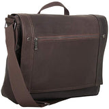 Kenneth Cole Reaction Colombian Leather Single Compartment Flapover Messenger Bag, Brown