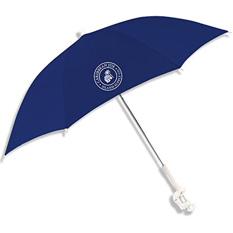 Caribbean Joe CJ-48NVY 48" Clamp on Beach Umbrella with UV Protection, Navy