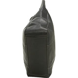 Ledonne Leather Large Slip Pocket Tote, Black