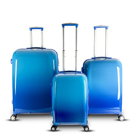 Gabbiano The Industrial Chic Collection 3-Piece Hardside Spinner Set (Gradient Blue)