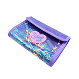 Aibearty Folding Leather Makeup Bag Small Cosmetic Case Organizer with Brush Holders and Clear