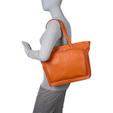 AmeriLeather Cosmopolitan Leather Tote (Burgundy)