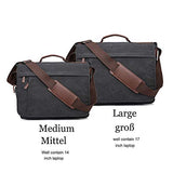 Leegoal Messenger Bag for Men, Water-Resistance Canvas Shoulder Crossbody Sling Bag for