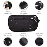 Zero Grid Money Belt w/RFID Blocking - Concealed Travel Wallet & Passport Holder