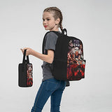 The Bin-Ding Of Is-Aac Backpack Three-Piece Cartoon School Bag With Pencil Case Messenger Lunch Bag