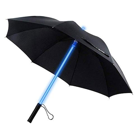 LED Umbrella - Lightsaber Laser Sword Light up Umbrella with 7 Color Changing On the Shaft/Built in Torch at Bottom by Bestkee (Black)