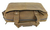 Vagabond Traveler 15" Classic Fine Leather Messenger Bag Daily Bag L29. Vintage Brown.