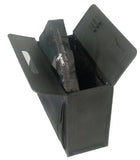 Black Leather Wheeled Catalog Case (#1855-0)