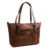 Cuero 16" Brown Leather Women's Bag/handbag/purse/shopping Tote Bag
