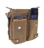 Vagabond Traveler Full Grain Leather Messenger Bag L79. Brown