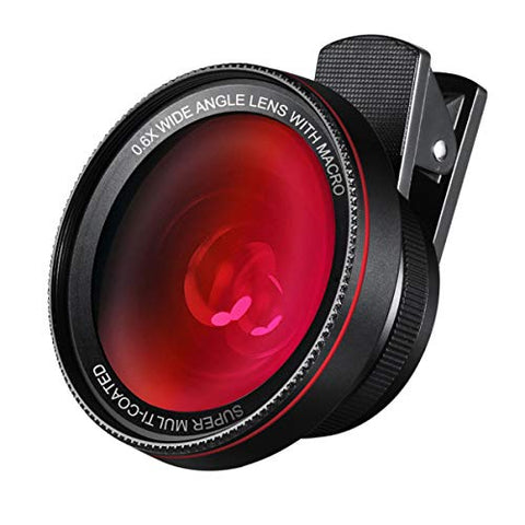 AMIR Phone Camera Lens, 0.6X Super Wide Angle Lens + 15X Macro Lens for iPhone Lens Kit, 2 in 1