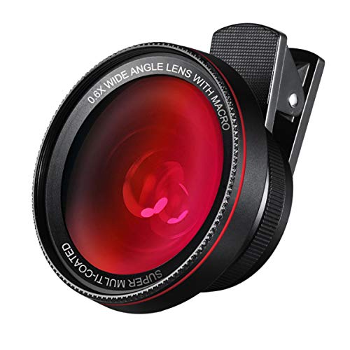 AMIR Phone Camera Lens, 0.6X Super Wide Angle Lens + 15X Macro Lens for iPhone Lens Kit, 2 in 1