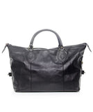 Barbour Medium Travel Explorer Leather Bag - Black