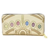 Loungefly Marvel Avengers Thanos Zip Around Wallet (One Size), Gold