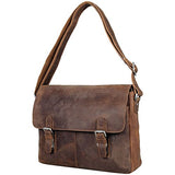 Genuine Leather Laptop Messenger Office Briefcase Vintage College Bag Businessman Bag