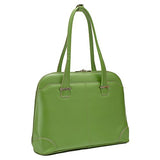 McKlein, W Series, Avon, Top Grain Cowhide Leather, 15" Leather Ladies' Laptop Briefcase, Green (96651)