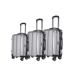 BRIO Luggage 3-piece Hardside Spinner Luggage Set Silver