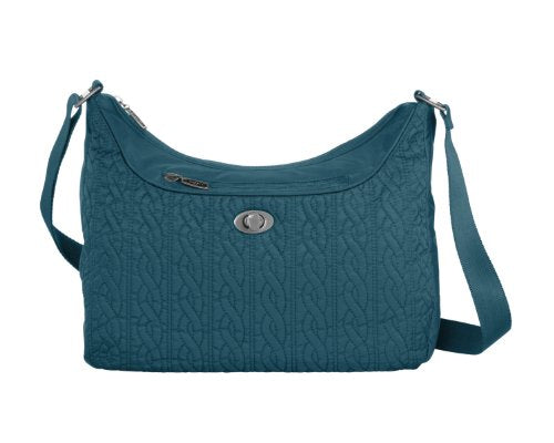 Baggallini Luggage Charm Satin Quilted Tote, Lagoon, One Size