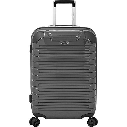London Fog Dover 24" Expandable Hardside Spinner, Smoky Grey