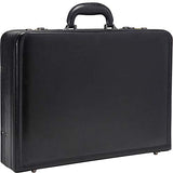 Kenneth Cole Reaction Manhattan Leather Single Compartment Expandable 17" Laptop Attaché, Black