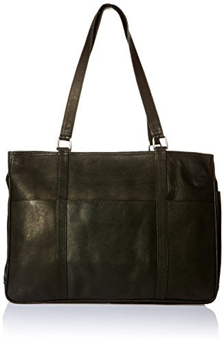 Piel Leather Large Shopping Bag, Black, One Size