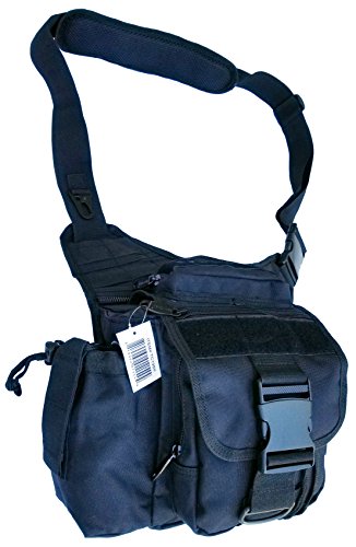 Explorer Multi-functional Tactical Messenger Bag Utility Pouch Sling Shoulder Pack, Black