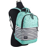 Eastsport Everyday Classic Backpack with Interior Tech Sleeve, Turquoise/Dots/Stripe print