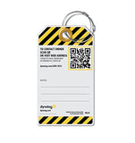 Dynotag Protagz Series Web/Gps Enabled Qr Smart Mega Luggage Tag W. Double Steel Loops - In Six