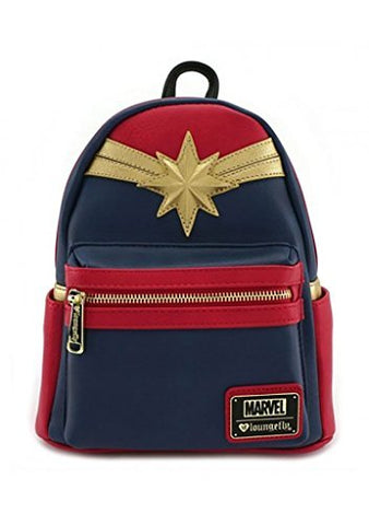 Loungefly Captain Marvel Faux Leather Mini Backpack Standard