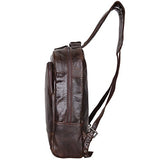 Berchirly Vintage Laptop Backpack Travel Shoulder Bag Genuine Leather Daypack