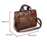 Timeless Genuine Leather Messenger Bag for Men – Gorgeous Superior Brown Carry All Briefcase with