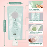 RONRONS 8 Pack Leak Proof Refillable Empty Containers,Squeezable Travel Bags Shampoo Lotion Bottle,90 ml / 3.04oz